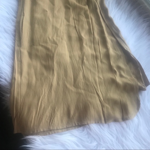 Rewash Gold Smock Waist Wide Leg Rayon Pants L - Picture 3 of 8